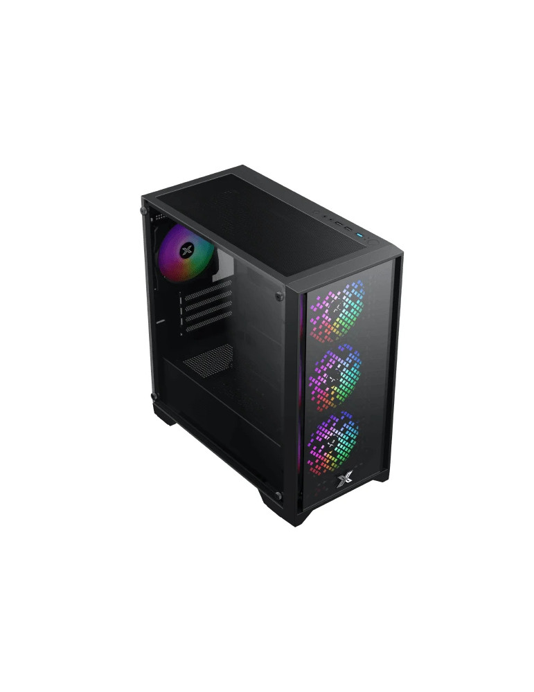 Кутия за компютър Xigmatek NYX II, mATX Mini Tower, 4 RGB вентилатора, Tempered Glass - EN42225 - 3