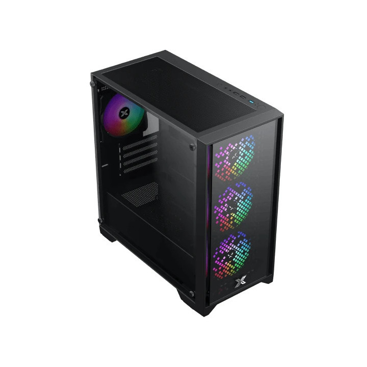 Кутия за компютър Xigmatek NYX II, mATX Mini Tower, 4 RGB вентилатора, Tempered Glass - EN42225 - 3