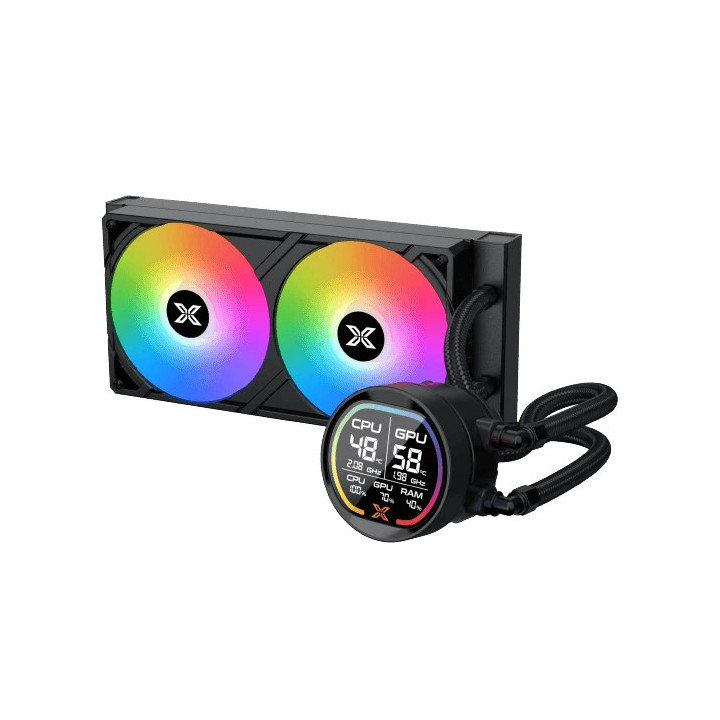 Водно охлаждане за процесор Xigmatek LK Pro 240 Digital, 2.7" LCD Display, 240mm - EN47428 - 2