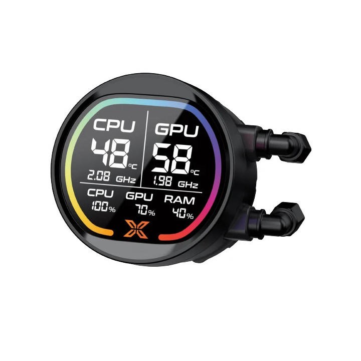 Водно охлаждане за процесор Xigmatek LK Pro 240 Digital, 2.7" LCD Display, 240mm - EN47428 - 5