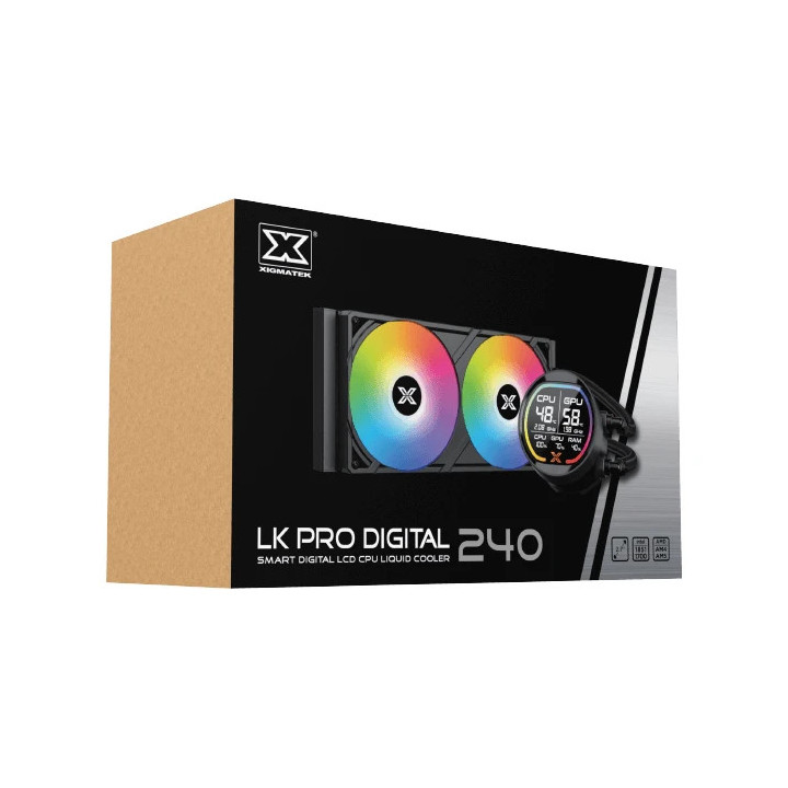Водно охлаждане за процесор Xigmatek LK Pro 240 Digital, 2.7" LCD Display, 240mm - EN47428 - 8