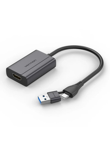 Преходник Vention, USB-C/A към HDMI, 1080p@60Hz - ACYHB - 1