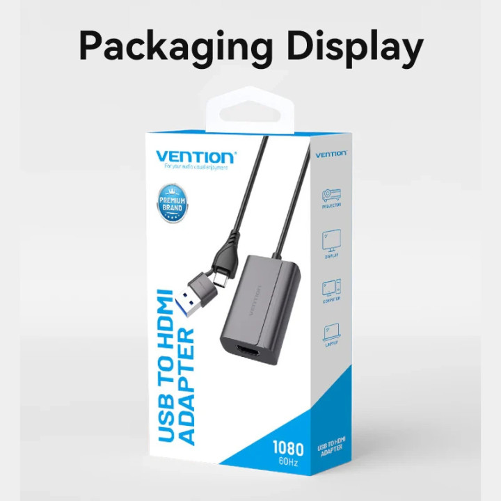 Преходник Vention, USB-C/A към HDMI, 1080p@60Hz - ACYHB - 15