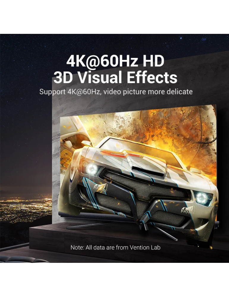 Преходник Vention Mini HDMI M/HDMI F, 4K 2160p 60Hz - AISB0 - 4