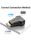 Преходник Vention Mini HDMI M/HDMI F, 4K 2160p 60Hz - AISB0 - 5