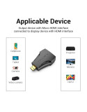Преходник Vention Micro HDMI (type D) мъжски към HDMI женски, черен, екраниран, позлатени конектори, 4K 2160p @ 60Hz - AITB0 - 8