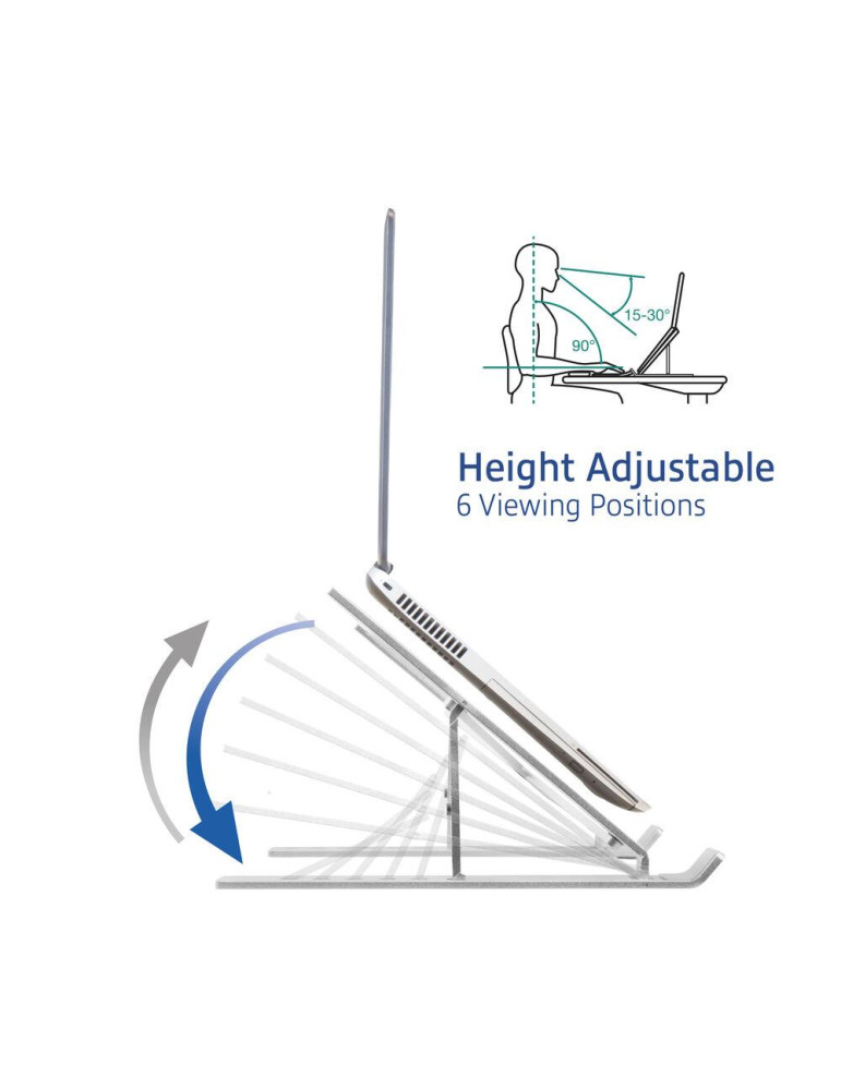 Алуминиева сгъваема стойка ACT AC8120, за лаптоп до 15.6" - 5