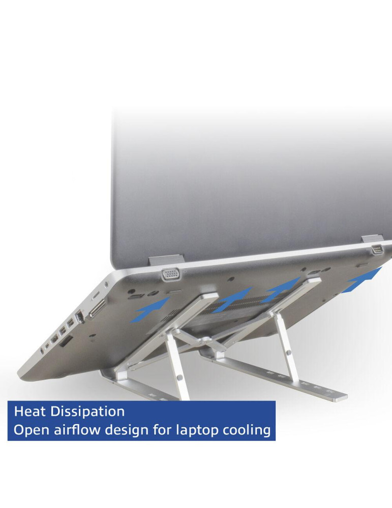 Алуминиева сгъваема стойка ACT AC8120, за лаптоп до 15.6" - 7