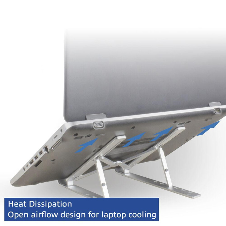 Алуминиева сгъваема стойка ACT AC8120, за лаптоп до 15.6" - 7
