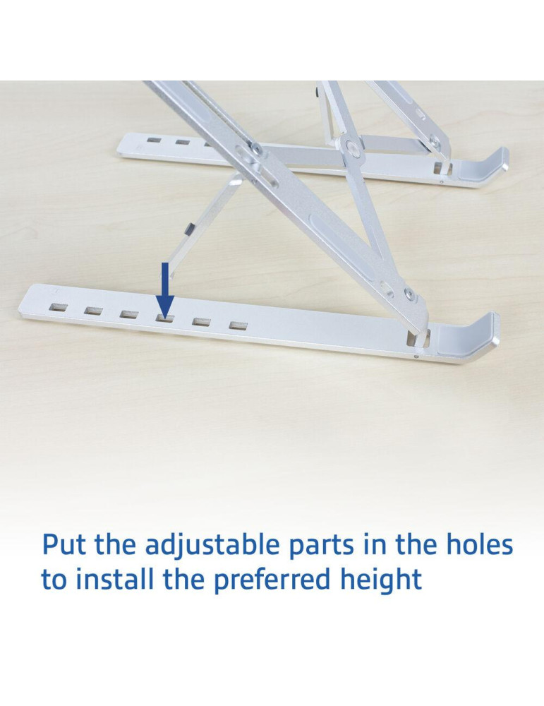 Алуминиева сгъваема стойка ACT AC8120, за лаптоп до 15.6" - 9