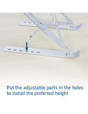 Алуминиева сгъваема стойка ACT AC8120, за лаптоп до 15.6" - 9