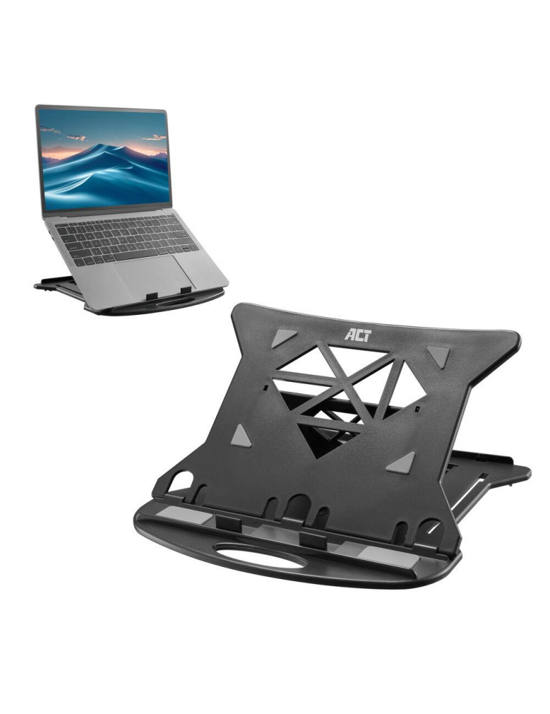Стойка за лаптопи ACT AC8150, Алуминий и пластмаса, 7 позиции, 15.6", Черен - 2