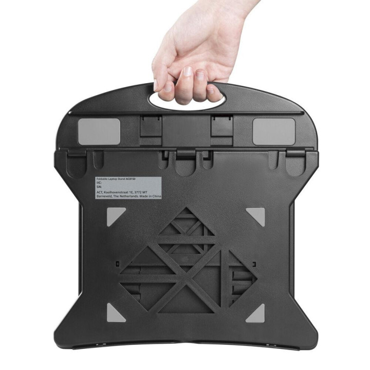 Стойка за лаптопи ACT AC8150, Алуминий и пластмаса, 7 позиции, 15.6", Черен - 7