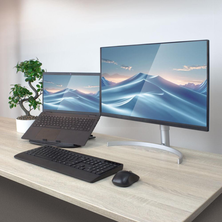 Стойка за лаптопи ACT AC8150, Алуминий и пластмаса, 7 позиции, 15.6", Черен - 12