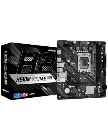 Дънна платка ASRock H610M-H2/M.2, Intel H610, DDR5, 2 DIMM Slots - 1