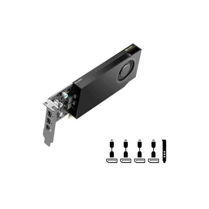 Видео карта Dell RTX A1000, 8GB GDDR6 128-bit - 490-BKQH - 1