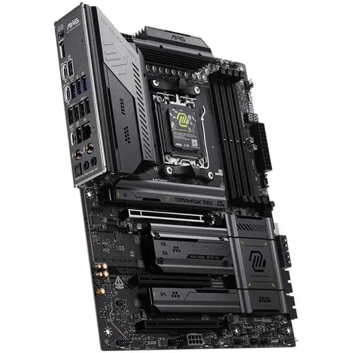 Дънна платка MSI MAG X870E TOMAHAWK MAX WIFI, Socket AM5, DDR5 8400MHz, 4x DIMM, Wi-Fi 7, Bluetooth V5.4, LAN 5Gb/s, ATX  - 911-