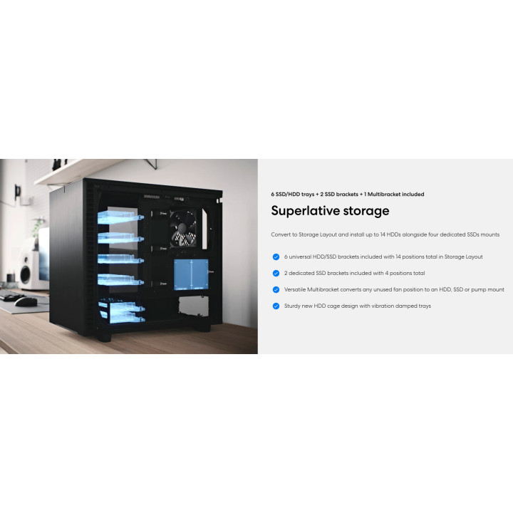 Кутия за компютър Fractal Design Define 7, E-ATX Mid Tower, Черен - FD-C-DEF7A-01 - 5
