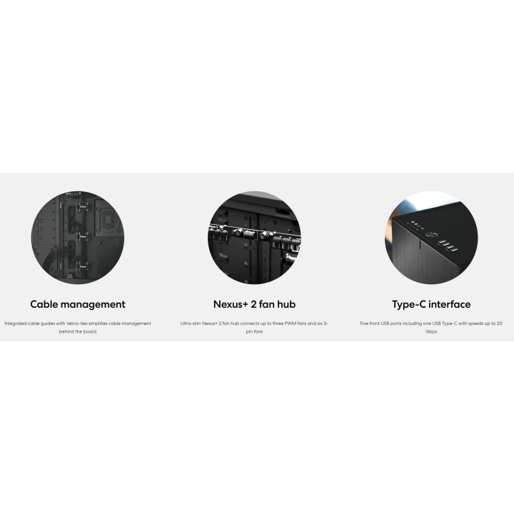 Кутия за компютър Fractal Design Define 7, E-ATX Mid Tower, Черен - FD-C-DEF7A-01 - 10