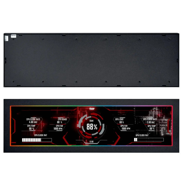 Команден панел Lian Li, 8.8" универсален екран, Черен - G89.SM088X.00 - 3