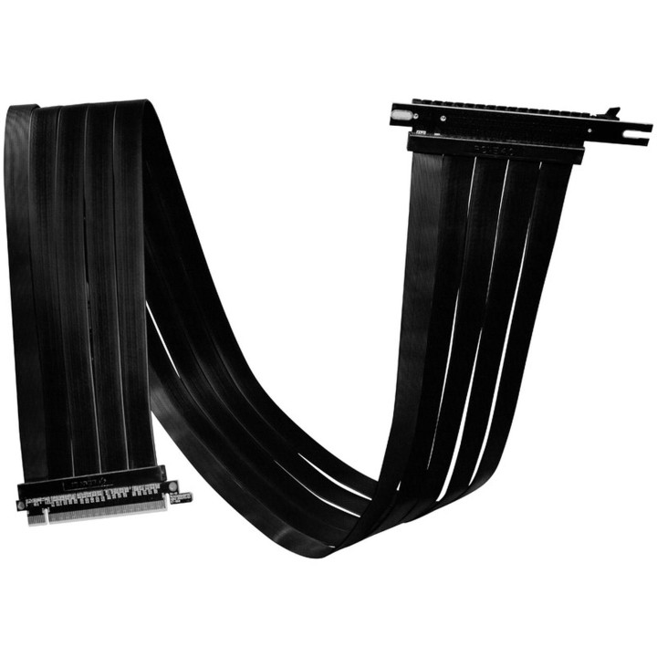 Кабел Lian Li PW-PCIV-4-90X, PCIe 4.0 x16, 900mm, Черен - PW-PCIV-4-90X - 1