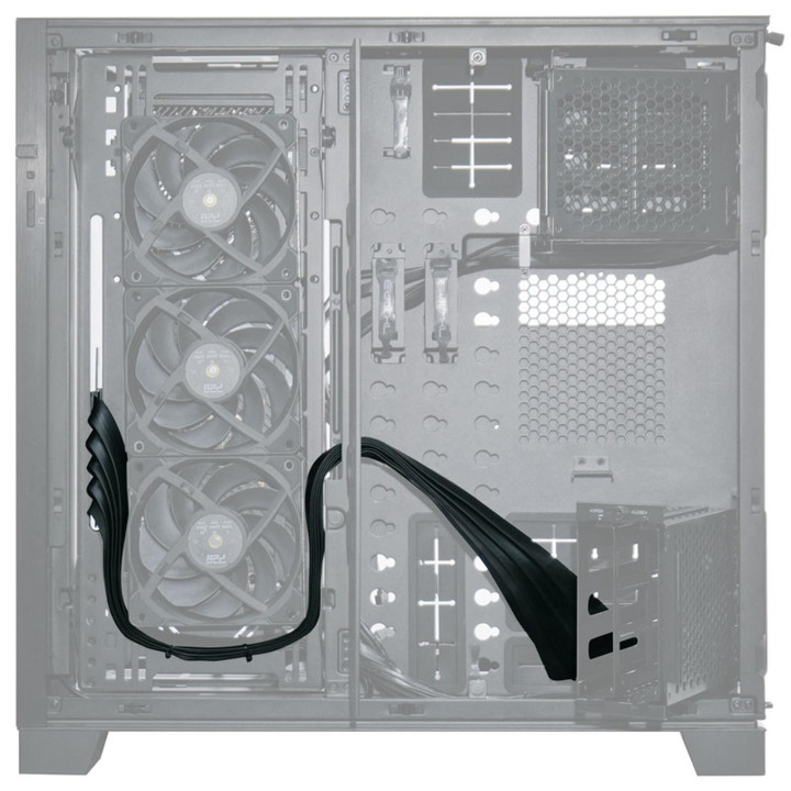 Кабел Lian Li PW-PCIV-4-90X, PCIe 4.0 x16, 900mm, Черен - PW-PCIV-4-90X - 4