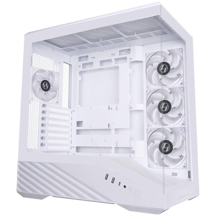 Кутия за компютър Lian Li Vector V100 ARGB Mid-Tower, Темпериран стъкъл, Бял - G99.V100RW.01 - 2