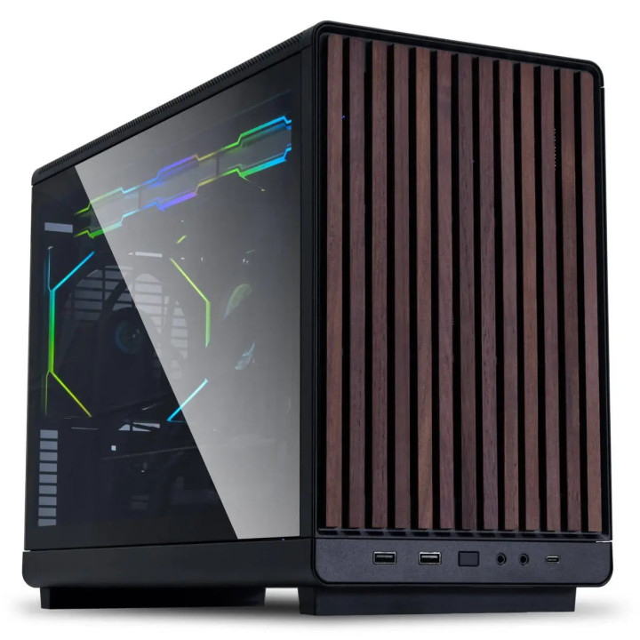 Кутия за компютър Lian Li DAN A3-mATX Wood Edition, Micro Tower, Tempered Glass, до 165mm охладител - G99.A3X-WDG.00 - 1