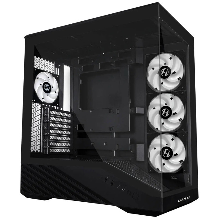 Кутия за компютър Lian-Li Vector V100, Mid-Tower, Tempered Glass, Black - G99.V100RX.01 - 2