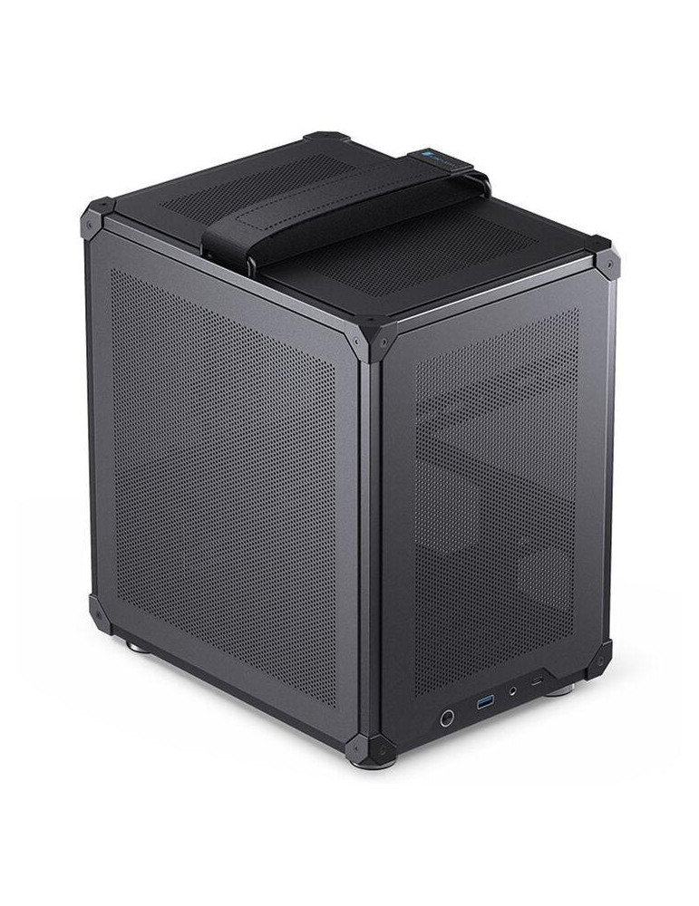 Кутия за компютър Jonsbo C6 Mesh, Micro ATX/Mini ITX, Mini Tower, до 255mm GPU, Черна - GEJB-133 - 1