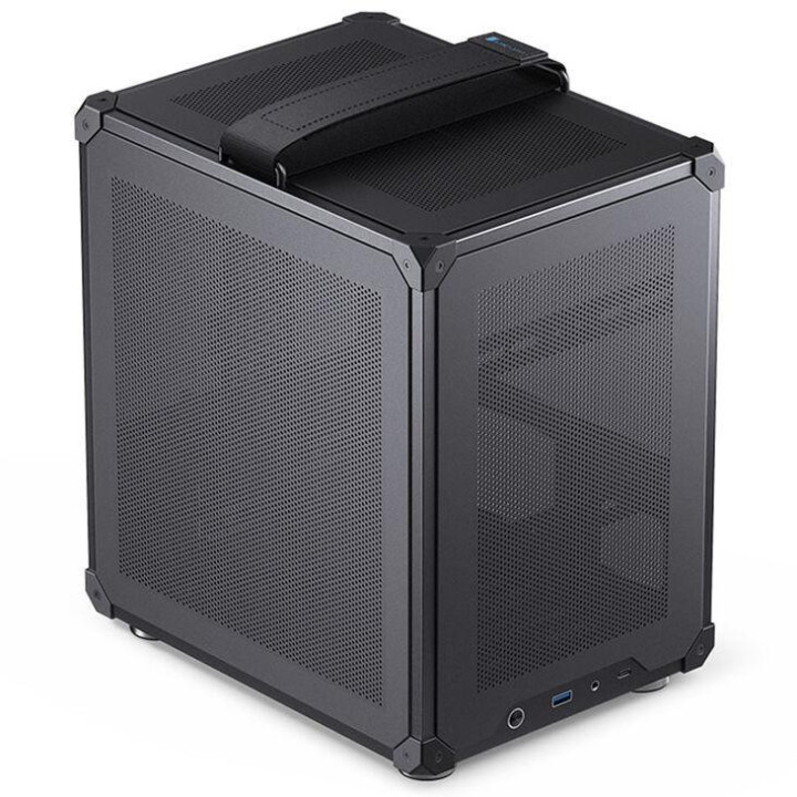 Кутия за компютър Jonsbo C6 Mesh, Micro ATX/Mini ITX, Mini Tower, до 255mm GPU, Черна - GEJB-133 - 1