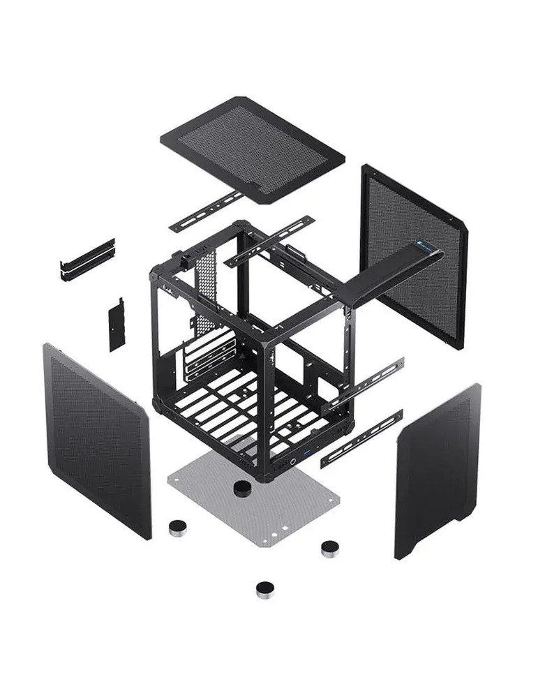 Кутия за компютър Jonsbo C6 Mesh, Micro ATX/Mini ITX, Mini Tower, до 255mm GPU, Черна - GEJB-133 - 6