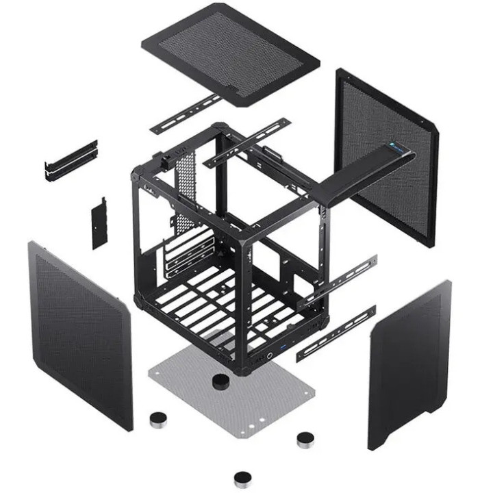 Кутия за компютър Jonsbo C6 Mesh, Micro ATX/Mini ITX, Mini Tower, до 255mm GPU, Черна - GEJB-133 - 6