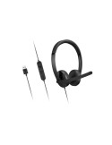Слушалки Lenovo USB-A Wired Stereo Headset Gen 2, Over-Ear, Жичен, USB-A, Двустранен Boom микрофон, Шумопотискане - 4XD1P83425 -