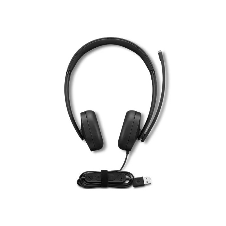 Слушалки Lenovo USB-A Wired Stereo Headset Gen 2, Over-Ear, Жичен, USB-A, Двустранен Boom микрофон, Шумопотискане - 4XD1P83425 -