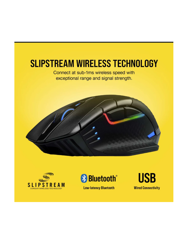 Bluetooth/Безжична геймърска мишка CORSAIR Dark Core RGB PRO, 18000 DPI, Оптичен сензор, RGB осветление - CH-9315011-EU - 5