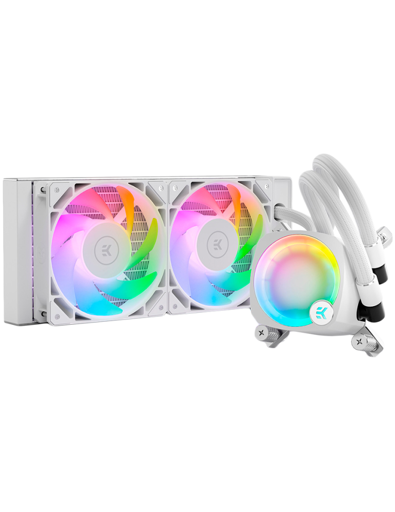 Водно охлаждане за процесор EKWB Nucleus AIO CR240 Lux, Бяло, 2x 120мм вентилатора, D-RGB, PWM Control - EKWB3831109897843 - 1