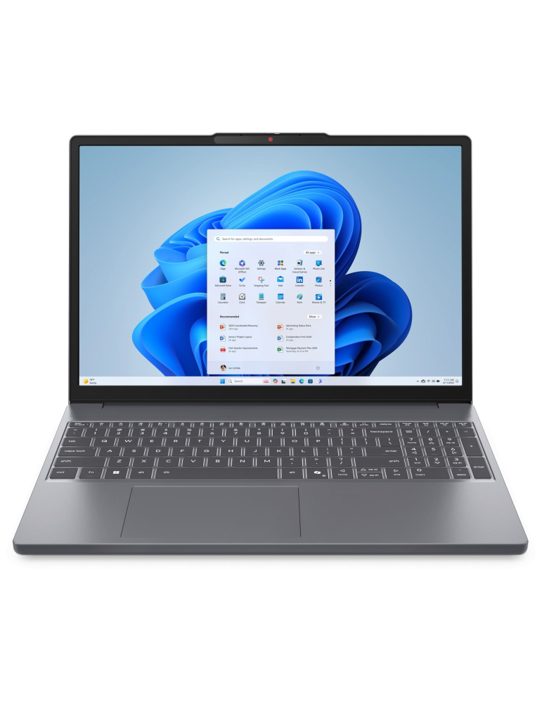 Лаптоп Lenovo IdeaPad Slim 3, 15.3" WUXGA, AMD Ryzen 7 170, 16GB DDR5, 512GB SSD, No OS - 83K700QWBM - 2