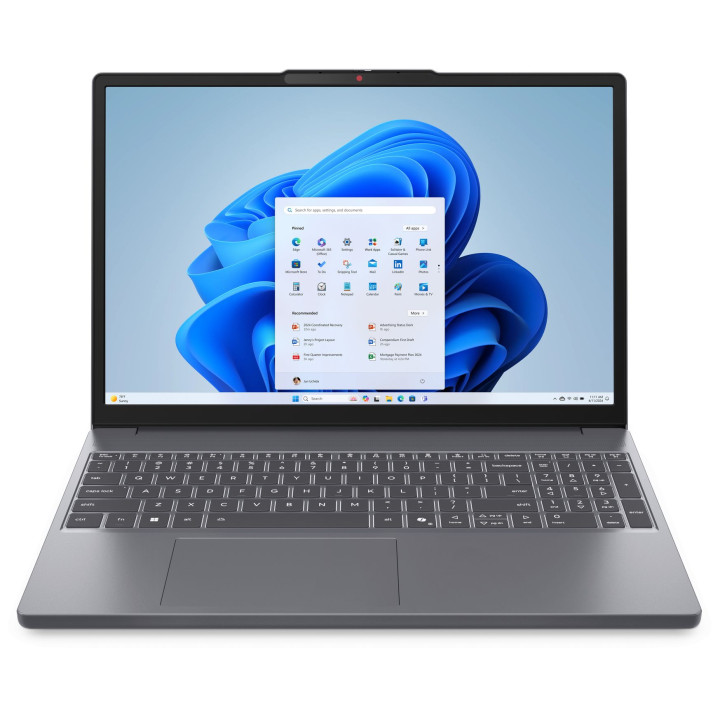 Лаптоп Lenovo IdeaPad Slim 3, 15.3" WUXGA, AMD Ryzen 7 170, 16GB DDR5, 512GB SSD, No OS - 83K700QWBM - 2
