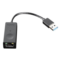 Мрежов адаптер Lenovo USB 3.0 to Ethernet, Gigabit Ethernet RJ-45, 1 Gbps, PoE, QoS - 4X90S91830 - 1