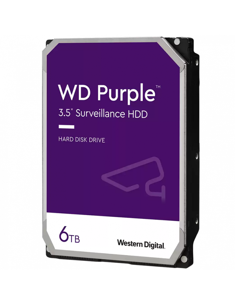 Твърд диск WD Purple 6TB Video Surveillance CMR, 3.5'', 256MB, SATA 6Gbps - WD64PURZ