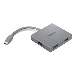 Докинг станция/хъб LENOVO USB-C 4 in 1 Gen2, HDMI 3840x2160 60Hz, 2x USB 3.2 Gen1, 3.5mm audio jack - GX91R64790 - 1