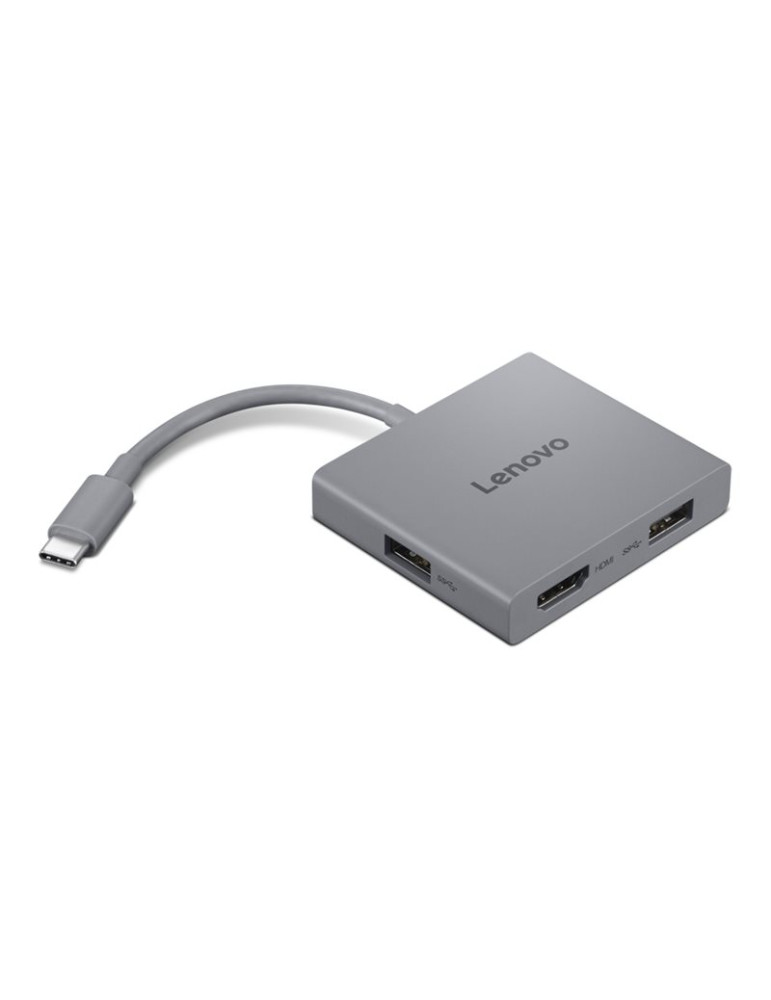 Докинг станция/хъб LENOVO USB-C 4 in 1 Gen2, HDMI 3840x2160 60Hz, 2x USB 3.2 Gen1, 3.5mm audio jack - GX91R64790 - 1