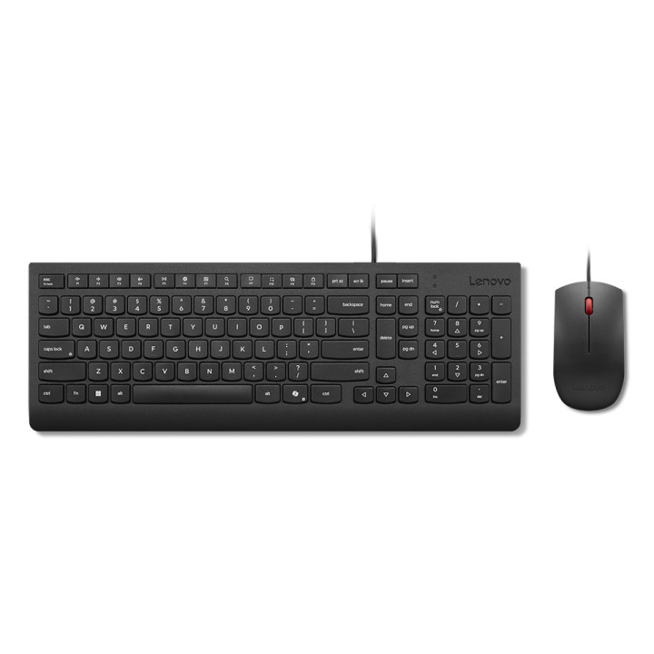 Клавиатура и мишка LENOVO Essential, жични, QWERTY българска подредба, USB - 4X31R64406 - 1