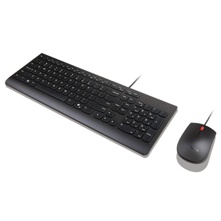 Клавиатура и мишка LENOVO Essential, жични, QWERTY българска подредба, USB - 4X31R64406 - 4