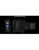 Кутия за компютър MSI MAG FORGE 320R AIRFLOW, Midi Tower, ATX/M-ATX/Mini-ITX, 4x 120mm ARGB вентилатори, Закалено стъкло - 306-7