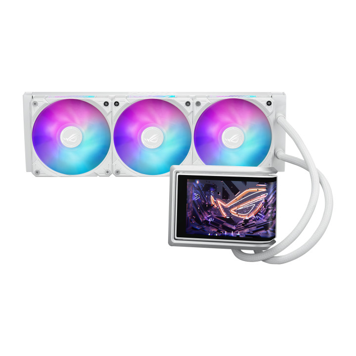 Водно охлаждане за процесор ASUS ROG Ryuo IV 360 ARGB White Edition, съвместимост AM4/AM5/1700/1851/115x, 3x120mm вентилатори, P
