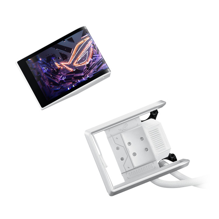 Водно охлаждане за процесор ASUS ROG Ryuo IV 360 ARGB White Edition, съвместимост AM4/AM5/1700/1851/115x, 3x120mm вентилатори, P