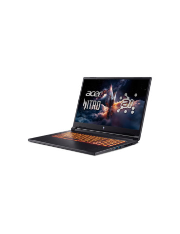 Лаптоп Acer Nitro V17 NG-ANV17-41-R14D, 17.3" FHD IPS 144Hz, AMD Ryzen 7 260, RTX 4050 6GB, 16GB DDR5, 1024GB SSD, Windows 11 Ho