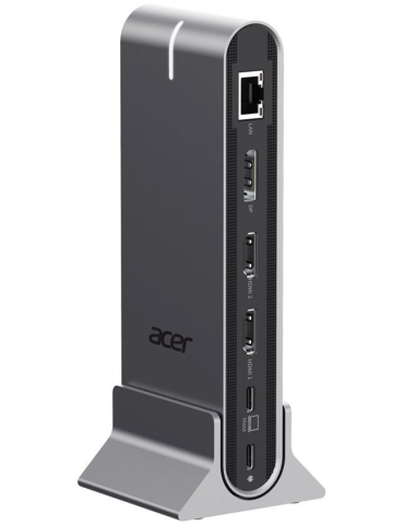 Докинг станция Acer Type-C Universal 15in1, 2x HDMI 4K@60Hz, 1x DisplayPort 8K@30Hz, 5x USB-A, 1x USB-C 100W, RJ45, SD/MicroSD, 